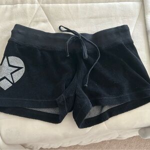 Hard Tail Black Women's Shorts with Star Design